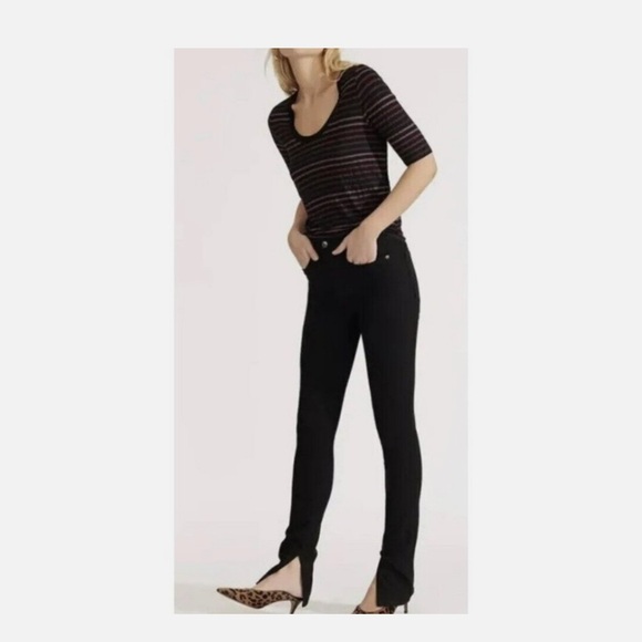 Veronica Beard Kate High Rise Skinny With Slit Raven Size 27 - Picture 2 of 3
